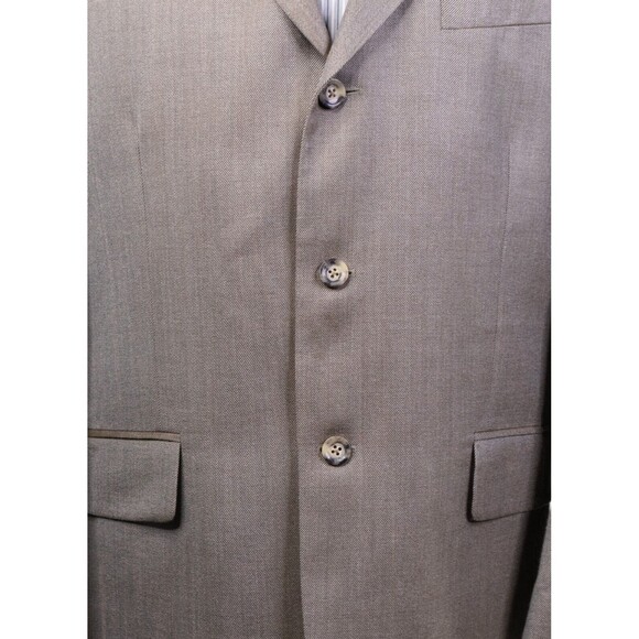 Vintage Designer Oscar De La Renta Men's Silk Wool Suit Jacket Blazer 43R - Picture 7 of 12